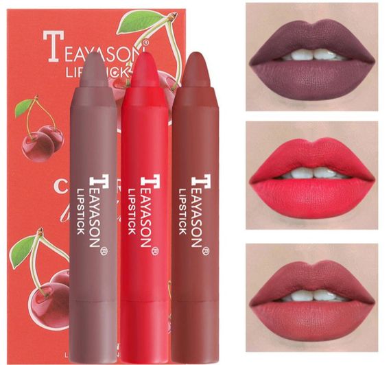 Набір помад-олівцем для губ Teayason Lipstick Вишня | Зображення 1