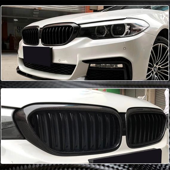 Ніздрі M-Look V2 (2017-2020, Карбон) для BMW 5 серія G30/31 рр | Зображення 3