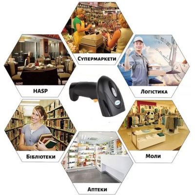Сканер штрих-кода UKRMARK EV-B208 2D, Bluetooth, USB (900503) | Зображення 4
