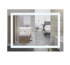 Дзеркало Mixxus Warm MR02-100x60 (годинник, LED-підсвічування, антизапотівання) (MI6003)