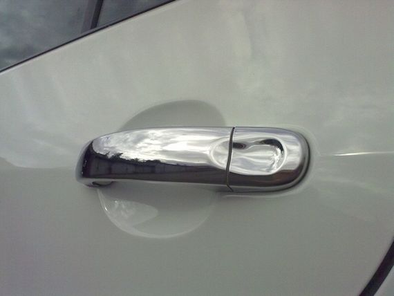 Накладки на ручки OmsaLine (2 шт., нерж) для Volkswagen EOS 2006-2011рр. | Зображення 1