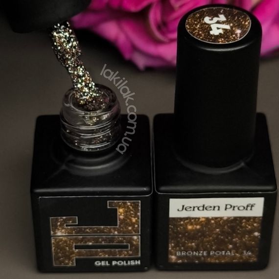 Гель-лак Jerden Proff №34 (бронзова поталь) 5 мл