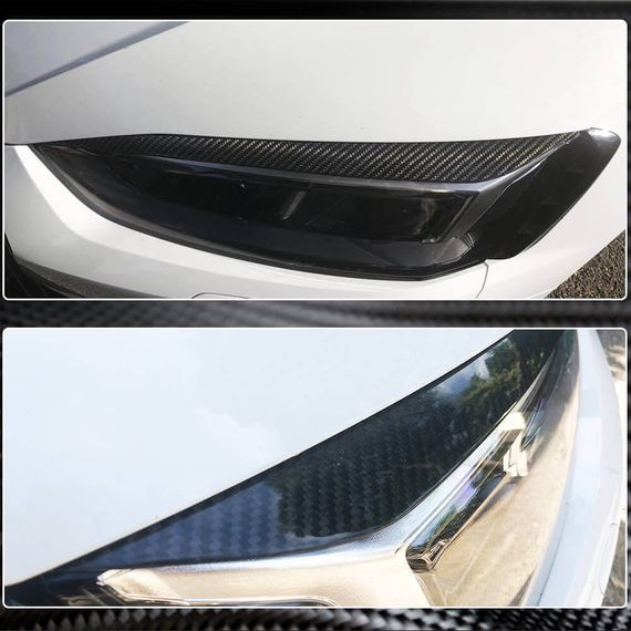 Накладки на фари Лампи Брови (Карбон) для Ауди A5 2016-2025 рр | Зображення 5