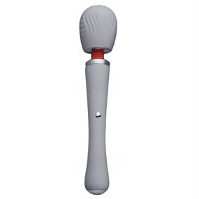 Вібратор-мікрофон з дистанційним пультом UPKO Wand, силіконовий, сірий, 30,5 х 5,7 см Sex Aura