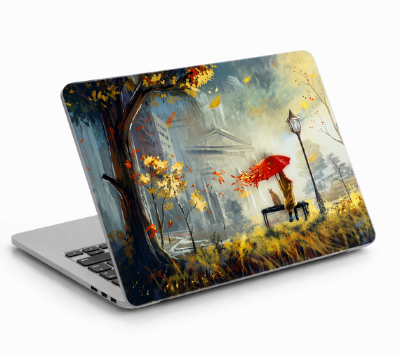 Дизайнерський чохол-накладка для MacBook Air 13 «Осінній дощ» (33х23 см) у твердій упаковці