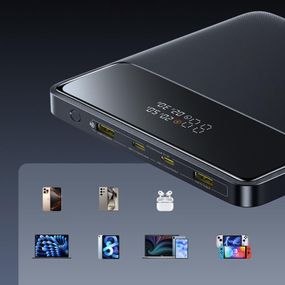 Павербанк для ноутбука Baseus Blade Digital Display 20000 mAh PD 100 W Black Powerbank