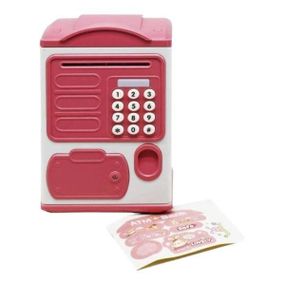 Сейф копилка с купюроприемником и отпечатком пальца Saving Box Розовый