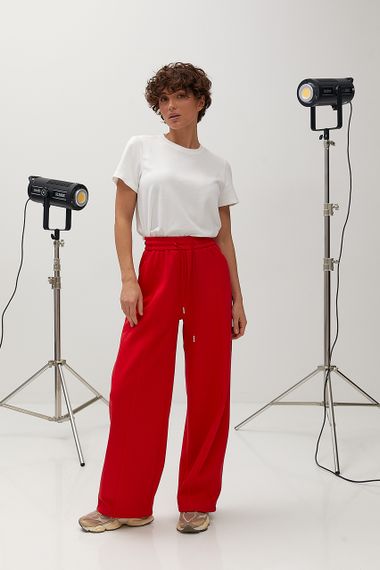 Однотонна трикотажна футболка - молочний цвет, ONE SIZE (є розміри) | Зображення 2