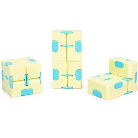 Антистресс кубик-трансформер Infinity Cube IGR133(Yellow) пастельные цвета
