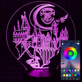 Акриловый светильник-ночник управление с телефона Хогвартс tty-n000721