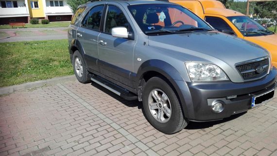 Бокові пороги RedLine V1 (2 шт., Алюміній) для Kia Sorento 2002-2009 рр | Зображення 1