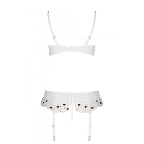 Сексуальний комплект з поясом для панчіх LOVELIA SET white L/XL - Passion | Зображення 5