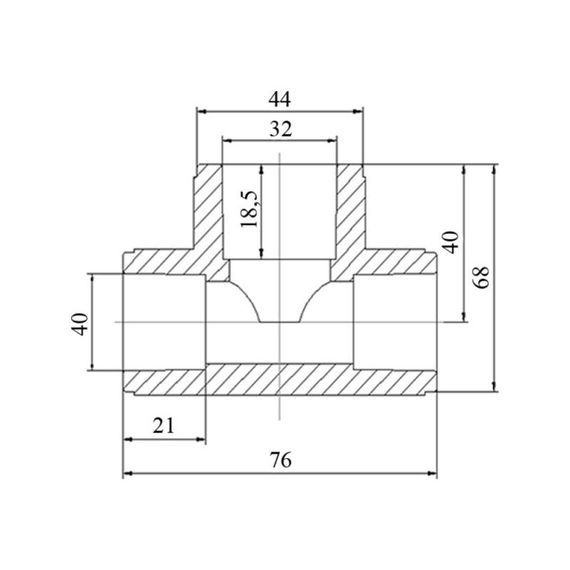Трійник PPR Blue Ocean 40х32х40 редукційний SD00009214 | Зображення 1