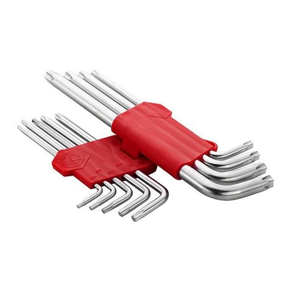 Набір ключів Г-подібних TORX подовжених 9 од., Т10-Т50, Cr-V INTERTOOL HT-0608 | Зображення 2