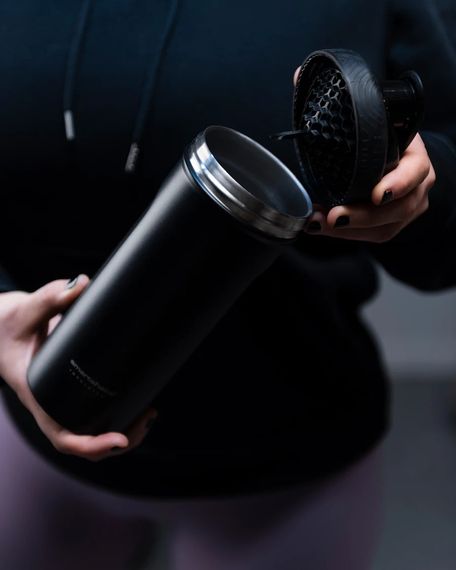 Шейкер спортивний SmartShake металевий Insulated Steel 750ml Black (Original) | Зображення 5