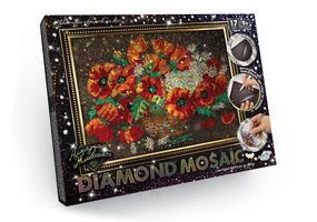 Креативное творчество "Алмазная живопись. DIAMOND MOSAIC" большой набор DM-01 Danko Toys Маки Вид 6