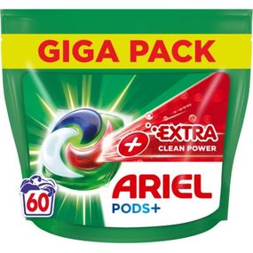 Капсулы для стирки Ariel Pods All-in-1 + Сила экстраочистки 60 шт. (8001090804969)