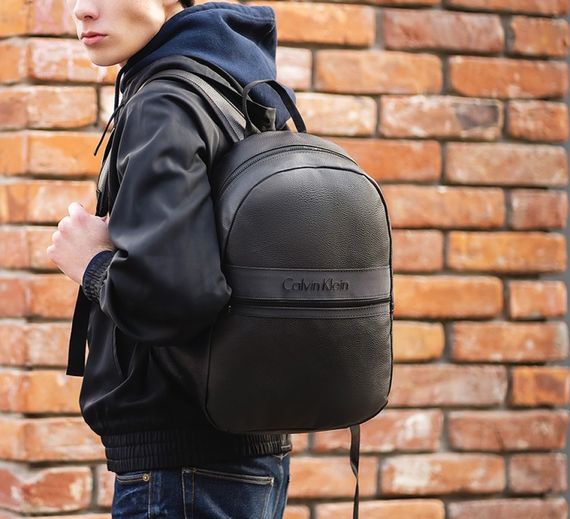 Рюкзак Calvin Klein leaher black | Зображення 1