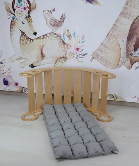 Дитяча гойдалка балансир Masterwood з матрацом 49х45х99 см Сірий | Зображення 2