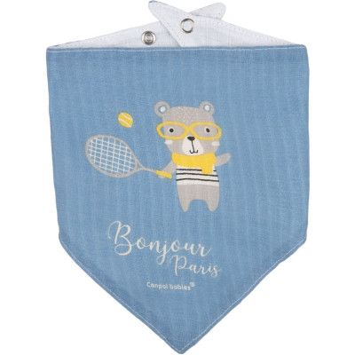 Слюнявчик Canpol babies Bonjour Paris 2 шт Голубой (26/900_blu) | Зображення 1