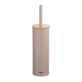 Набір йоржик для унітазу з підставкою Ardesto Minimalism ARHB3503GB 9.5х27.5х38 см бежевий