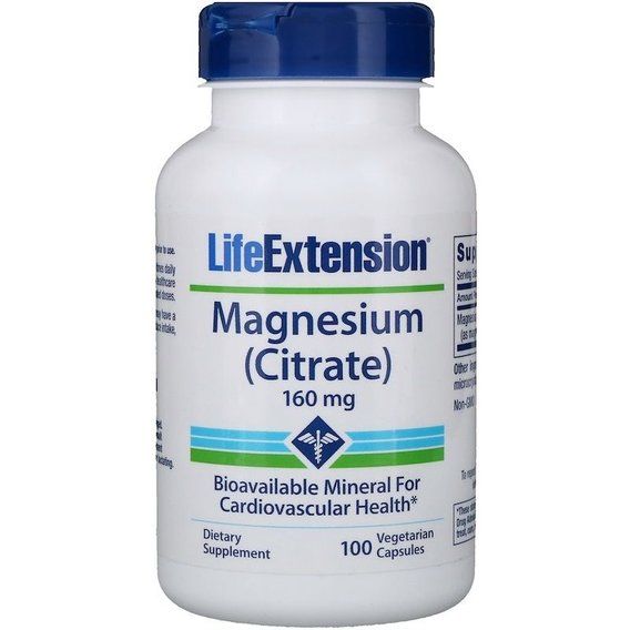 Мікроелемент Магній Life Extension Magnesium (Citrate) 160 mg 100 Veg Caps