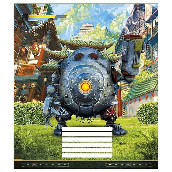 Зошит учнівський "Techno city" 012-2495L-1 в лінію, 12 аркушів