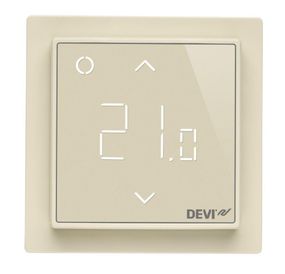 Терморегулятор DEVIreg Smart (+5+45С), Wi-Fi, 85х85мм, макс. 16A, слоновая кость (140F1142)