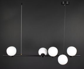 Люстра підвісна на 5 лампочок 27857 Чорний 25-110х24х101 см.