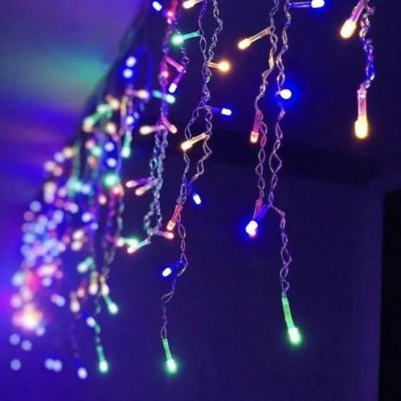 Xmas Гірлянда Бахрома 200 діодів мультик (прозорий провід 3.5*0.45м)