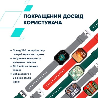 Смарт-годинник Canyon Chatter SW-58 BT-CALL Silver Red (CNS-SW58RR) | Зображення 1