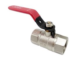 Кран кульовий Nickel PRO PN40 3/4" ВВ червона ручка ASCO 1/20