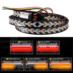 LED Y стрічка 12-24 В 120х2,5 см стопи, повороти