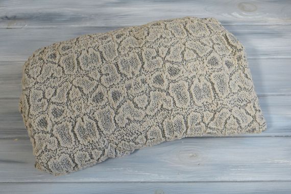 Жаккардовый чехол на угловой диван Stone с юбкой ванильный | Зображення 1