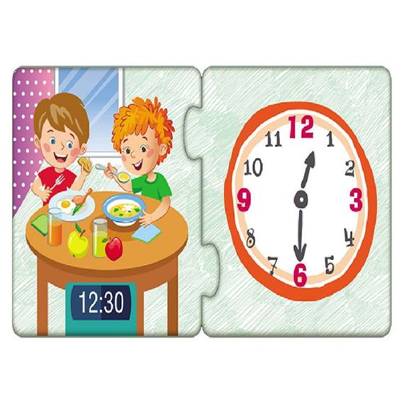 Дитячі пазли-половинки "Розпорядок дня" 1214002 укр. мовою | Зображення 2