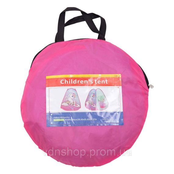 Намет дитячий 80×80×100 см ігровий намет для дівчаток вуличний з єдинорогом Рожевий HP-S-2ND | Зображення 7