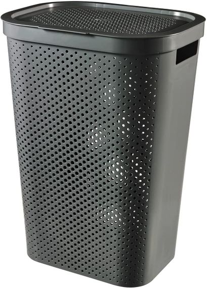 Кошик для білизни пластиковий Curver Infinity 60 л 04754 темно-сірий, міцний і зручний