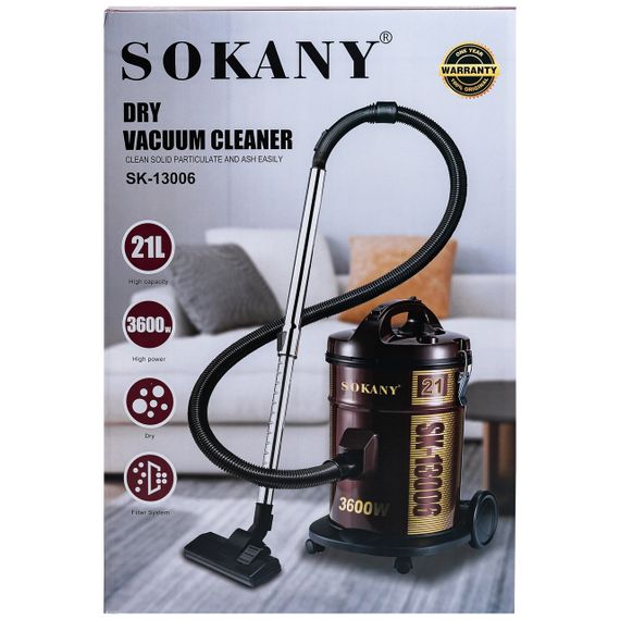 Пылесос SOKANY SK-13006 профессиональный с мешком 21 л | Зображення 9