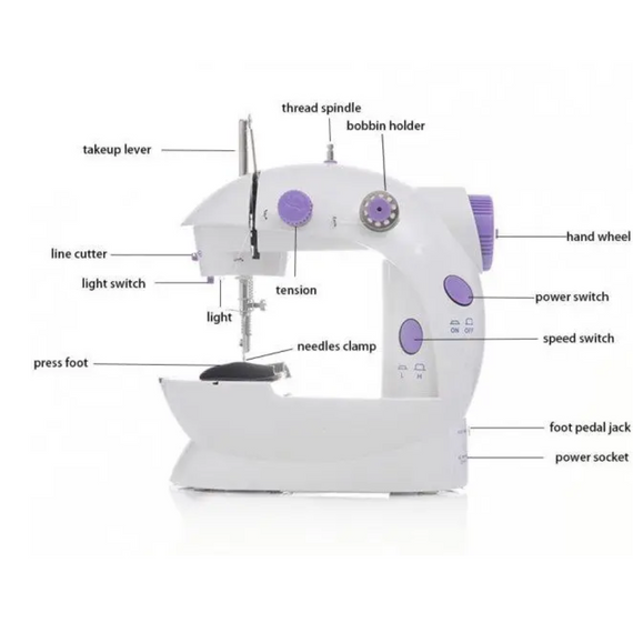 Переносна швейна машинка UTM Sewing machine 201, Швейна машинка 4в1 з педаллю   знижка | Зображення 2