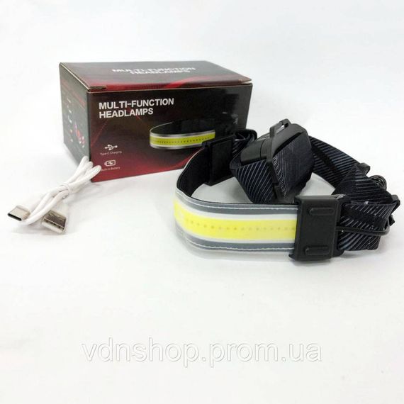 Фонарик бытовой налобный XQ-T1C COB, Налобный фонарик с регулируемым ремешком Легкий на голову SL-50 | Зображення 7