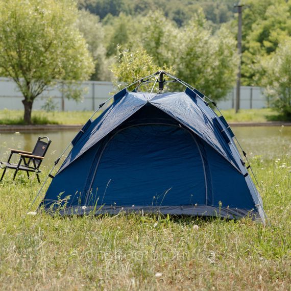 Намет кемпінговий тримісний 190×190×140 (см) автоматичний LU-002 Сиій | Зображення 5