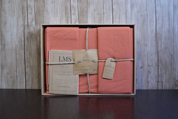 Постільна білизна Limasso Stonewashed Ranforse 200 х 220 см Mecca Orange | Зображення 1
