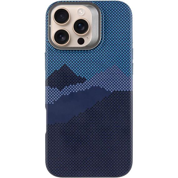 TPU чохол Pixel Craft with Magnetic Fit для Apple iPhone 16 Pro (6.3") Mountain Blue | Зображення 1