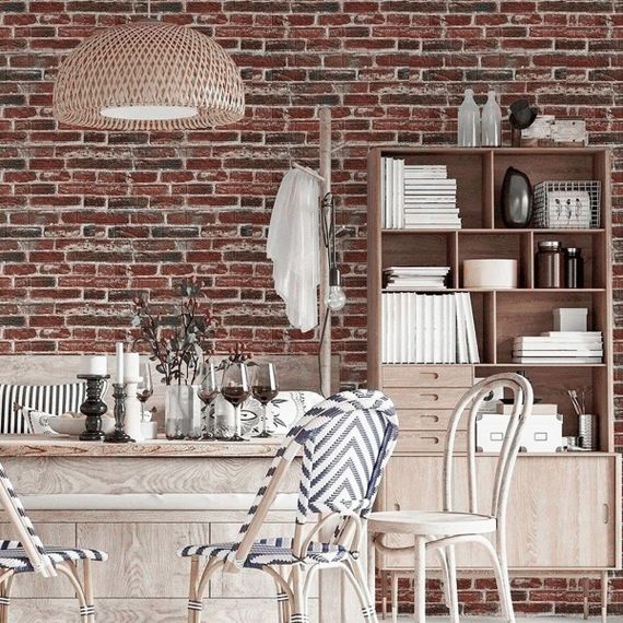 Декоративна 3D панель самоклейка 700х770х5мм Цегла червона Катеринославська (043) SW-00000031 | Зображення 4