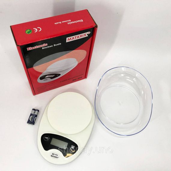 Весы кухонные Matarix MX-404 Электронные С Чашей Кухонные до 7 кг Кухонные весы для взвешивания продуктов | Зображення 5