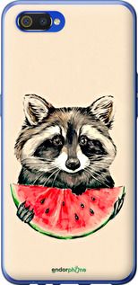 Чохол на Realme C2 Єнотик з кавуном "4605t-1852-2448"