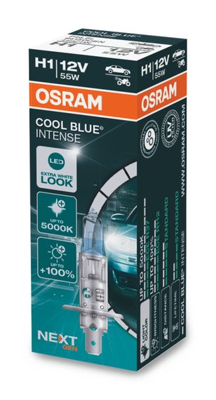 Галогеновая лампа OSRAM H1 64150CBN 12V 55W P14.5s Cool Blue Intense Next Gen +100% (1 шт) | Зображення 1