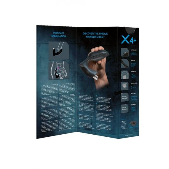 Масажер простати розмір S, XPANDER X4+ rechargeable PowerRocket, чорний, 9.5 см Sex Aura | Зображення 4