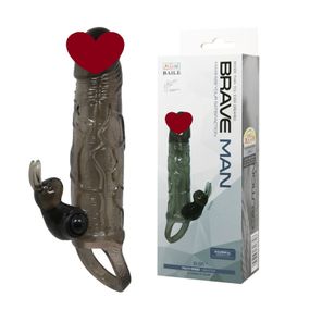 Вібронасадка зі стимулятором клітора СМІЛИВЕЦЬ чорна sexstyle