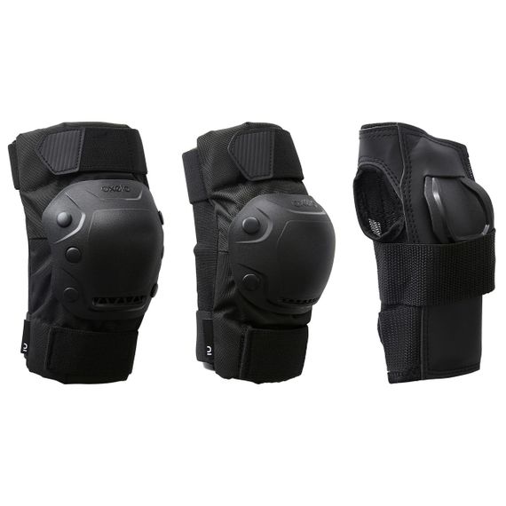 Комплект захисту Fit500 для катання на роликах для дорослих чорний - M